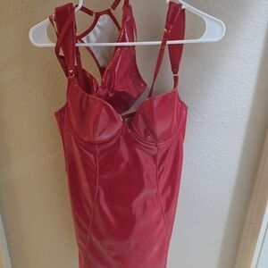 Hustler Red Patent Leather Dress Size 8